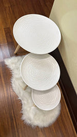 Y507 Retro Coffee Table Plate Shape Set