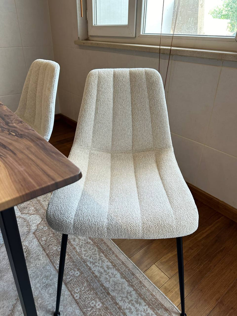 Modern Luna Fabric Dining Chair