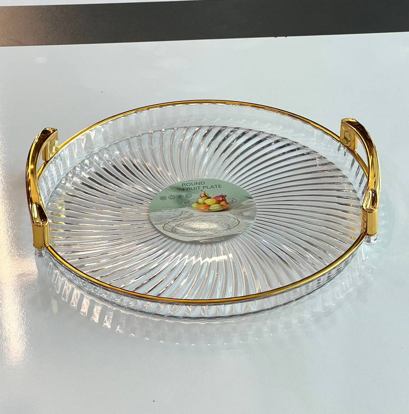 A169 Multi-Purpose Round Serving Tray with Handles