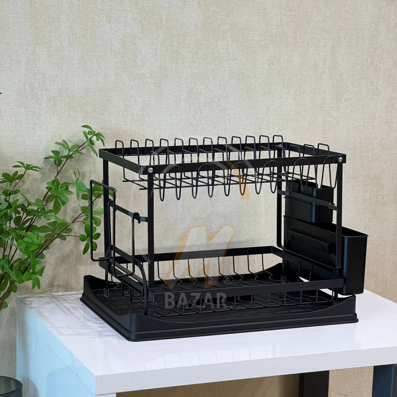 2 Tier Multipurpose Kitchen Dish Holder Rack