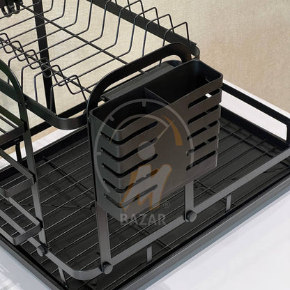 2 tier countertop dish dishing rack
