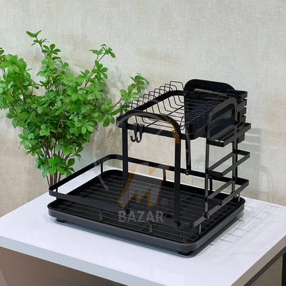 2 tier countertop dish dishing rack