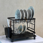 2 Tier Sturdy Countertop Dish Holder Rack