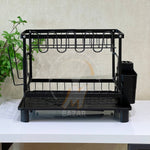 2 Tier Sturdy Countertop Dish Holder Rack