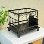 2 Tier Sturdy Countertop Dish Holder Rack