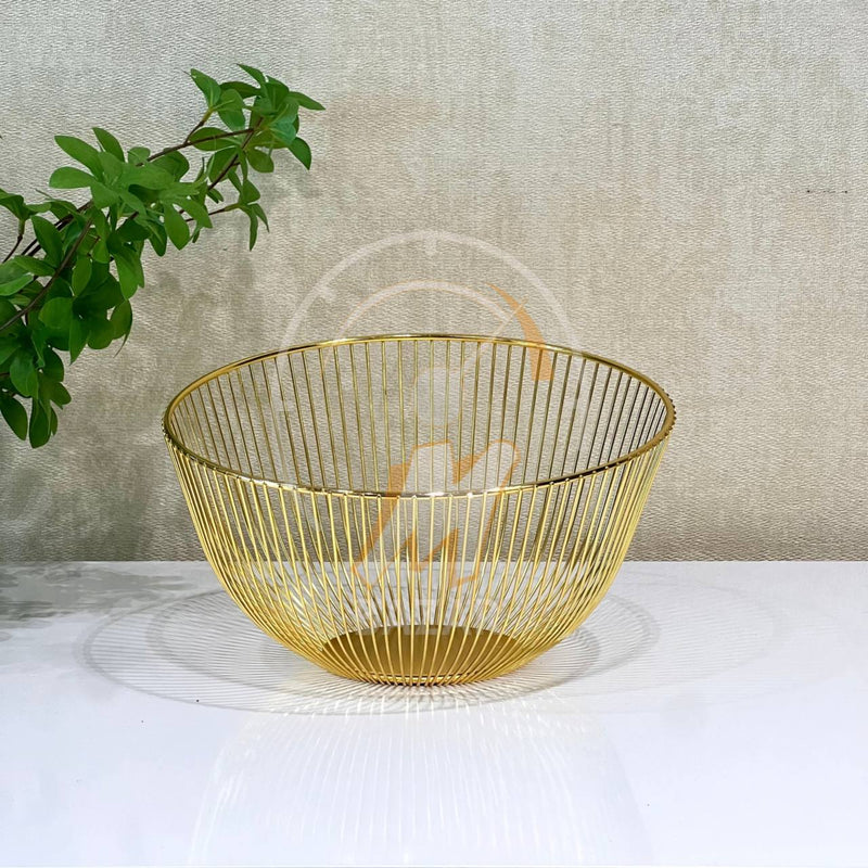 H022 Metal Serving Mesh Basket Bowl