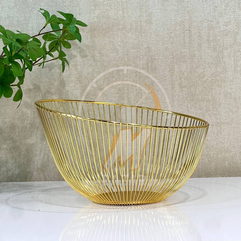 H022 Metal Serving Mesh Basket Bowl