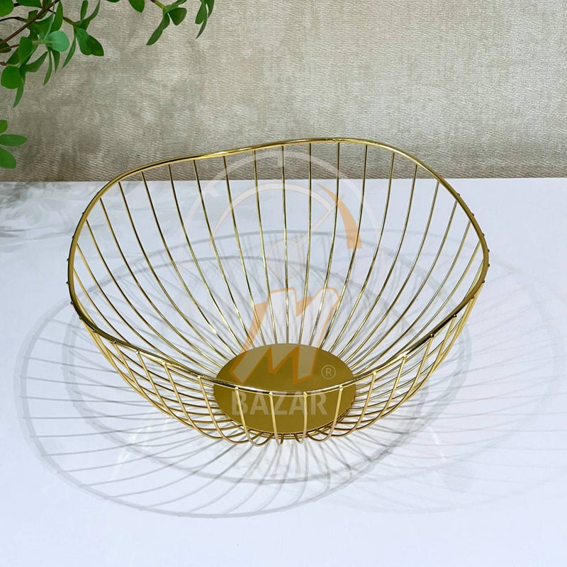 H023 Metal Serving Mesh Basket Bowl