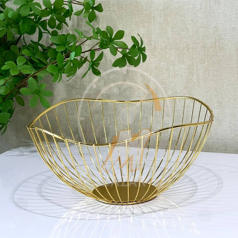 H023 Metal Serving Mesh Basket Bowl