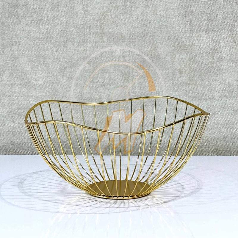 H023 Metal Serving Mesh Basket Bowl