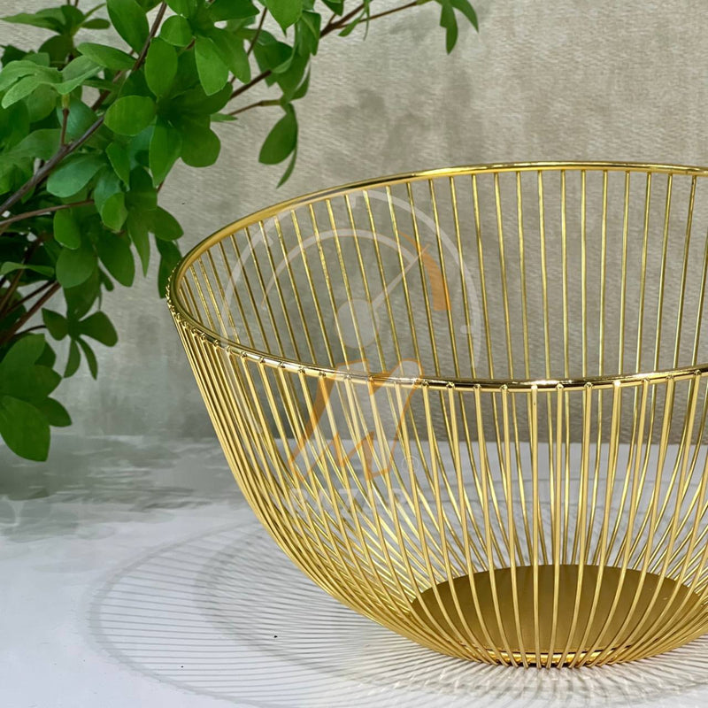 H022 Metal Serving Mesh Basket Bowl