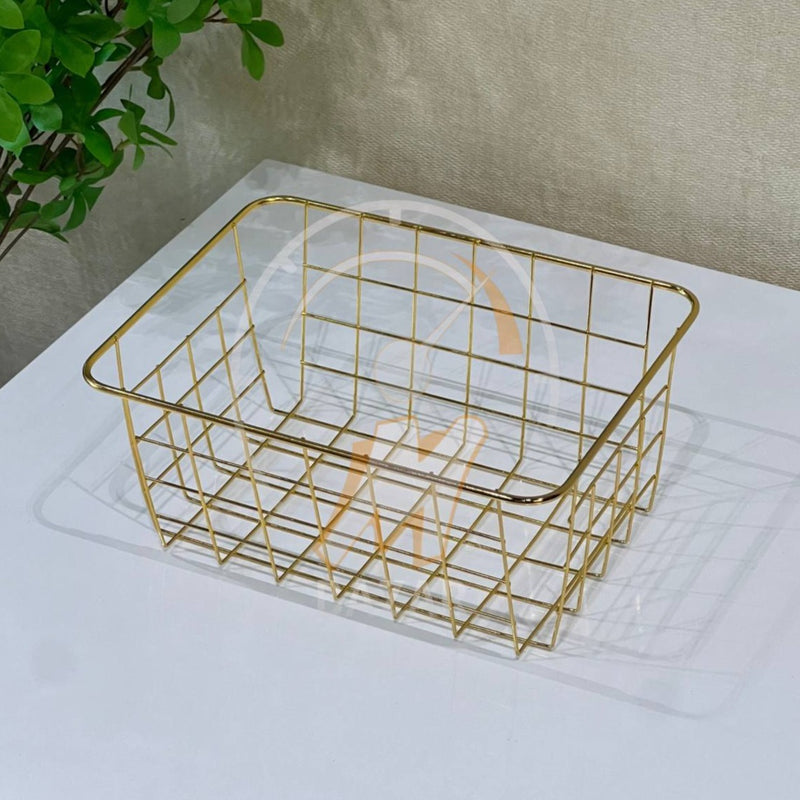 H-016 Metal Serving Mesh Basket Bowl