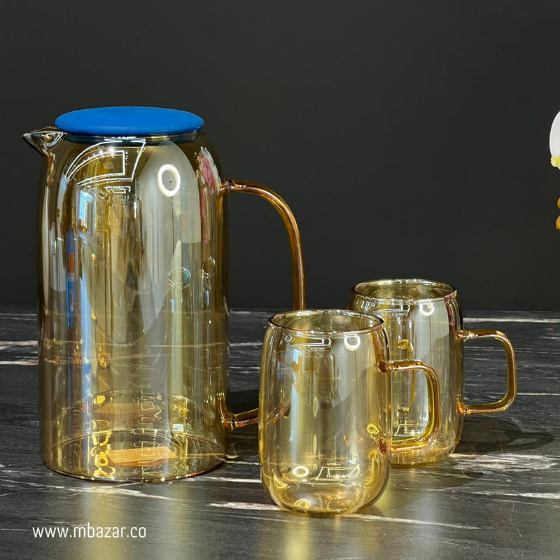 Transparent Glass Water/Juice Pitcher Set