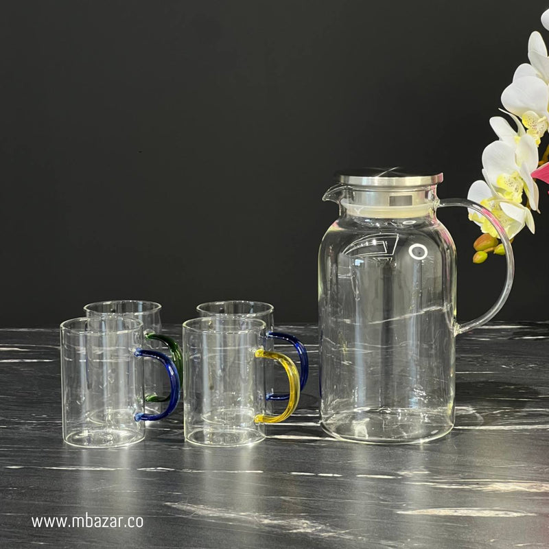 Transparent Glass Water/Juice Pitcher Set