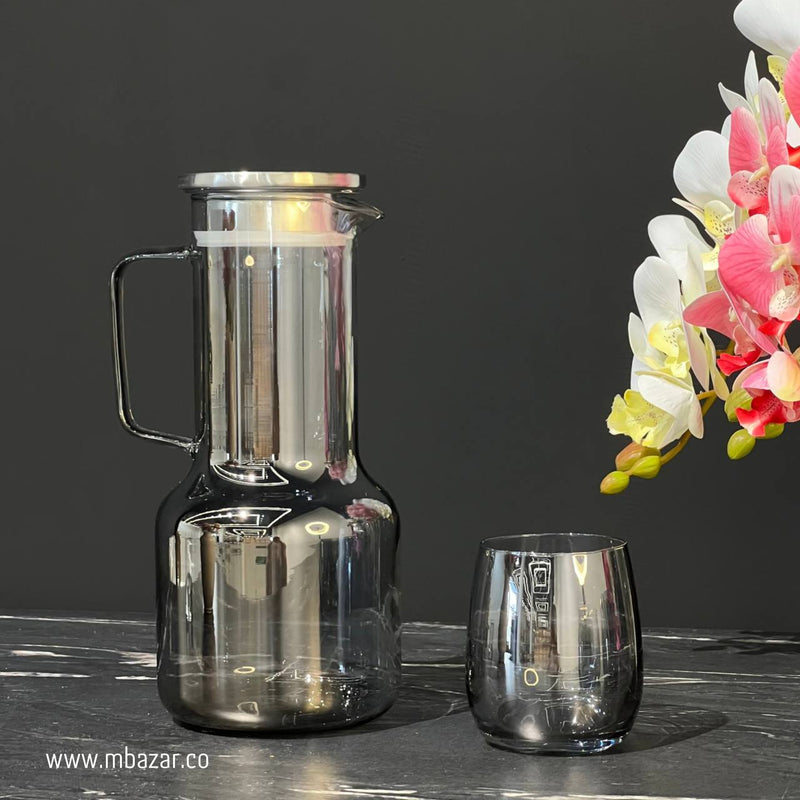 Transparent Glass Water/Juice Pitcher Set