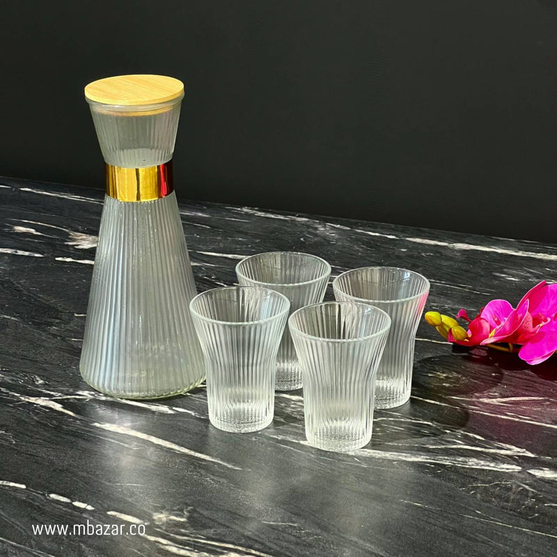 Transparent Glass Water/Juice Pitcher Set