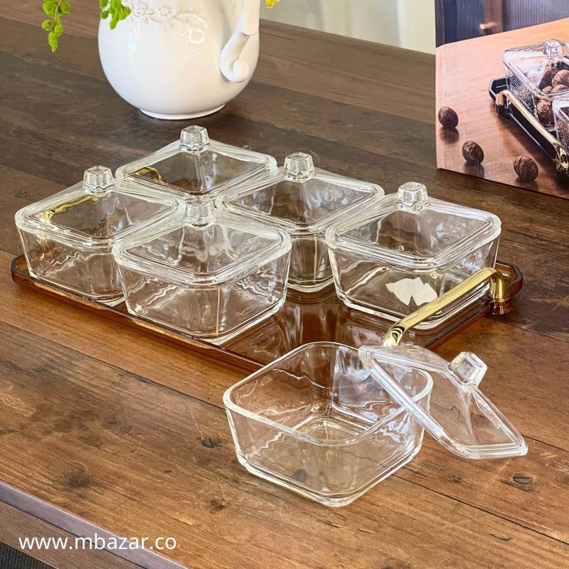 Luxury Snack/Seasoning 6 Bowls Organizer