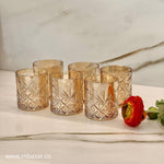 6-Piece Trasparent Bronze Glass Set