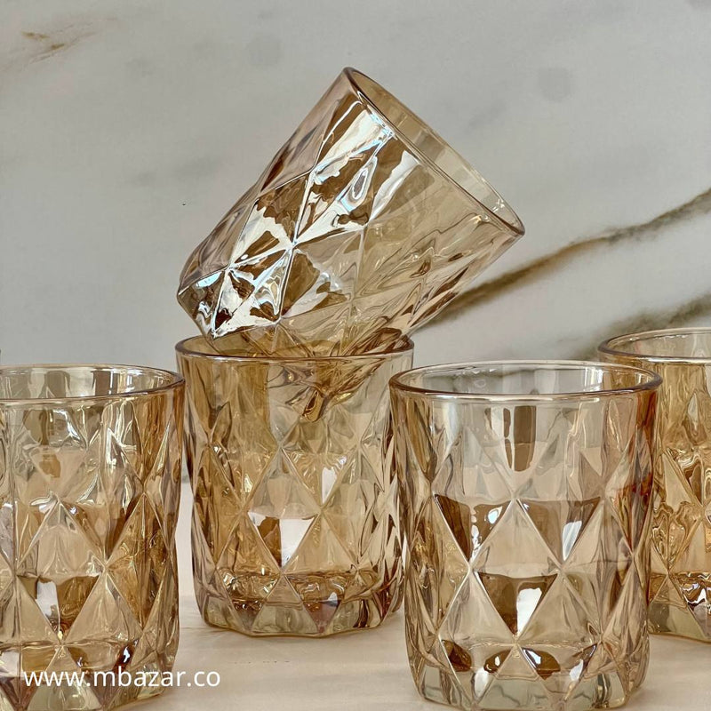 6-Piece Trasparent Bronze Glass Set