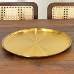 Round Gold Serving Stainless Steel Tray