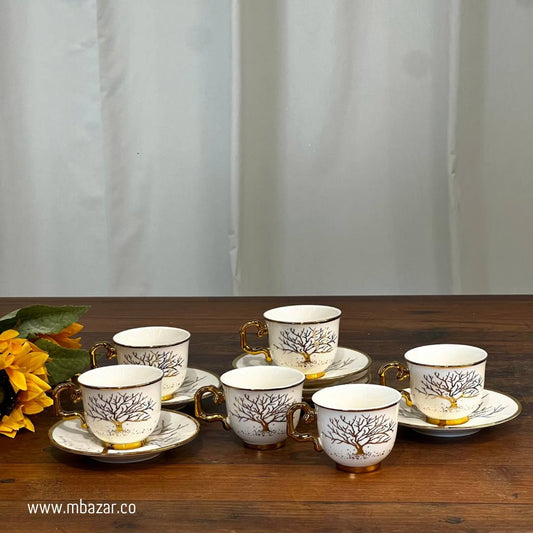 چای پۆرسەلین کلاسیک/کوپ سێتی کوپ