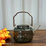 Wood Lid Stovetop Modern Design Teapot