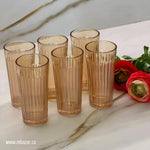 6-Piece Trasparent Bronze Glass Set