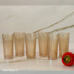 6-Piece Trasparent Bronze Glass Set