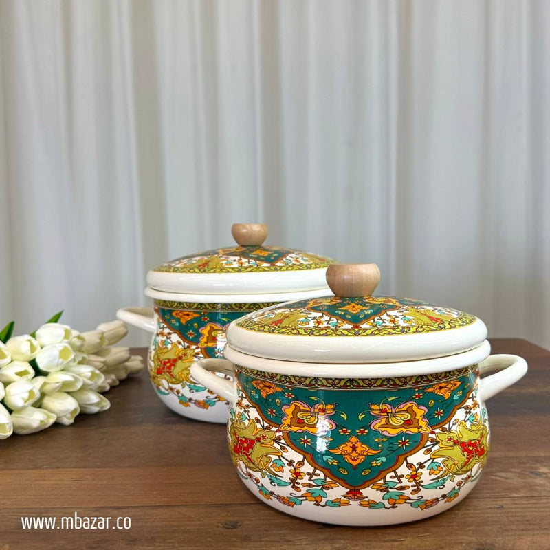 Enamel Decorative Design Cooking  Stockpot