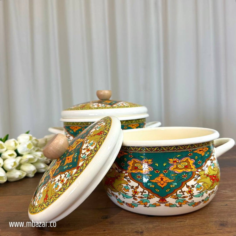 Enamel Decorative Design Cooking  Stockpot