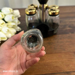 6Pcs Rotating Glass Condiment/Spice Jar Set