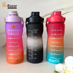 Set of 3 Unbreakable Time Marker Water Bottle