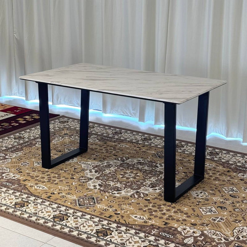 Egan Marble Wood Dining Table