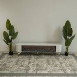 Lala Modern TV Table with Fireplace Decor