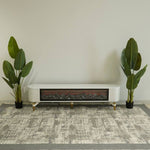 Lala Modern TV Table with Fireplace Decor