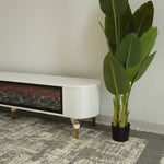 Lala Modern TV Table with Fireplace Decor