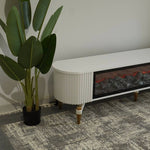 Lala Modern TV Table with Fireplace Decor