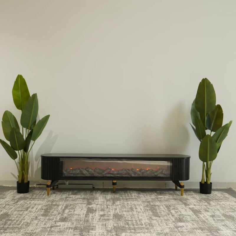 Lala Modern TV Table with Fireplace Decor