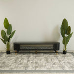 Lala Modern TV Table with Fireplace Decor