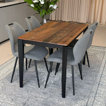 MARQUEE Old Style Table & Roza Modern Chair – Luxury Dining Set