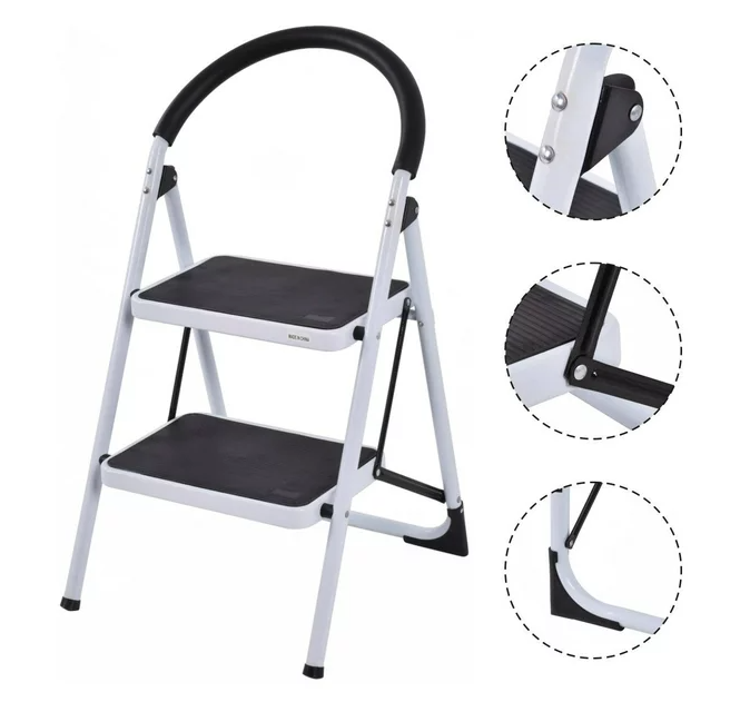 2 Step Foldable Anti-Slip Ladder