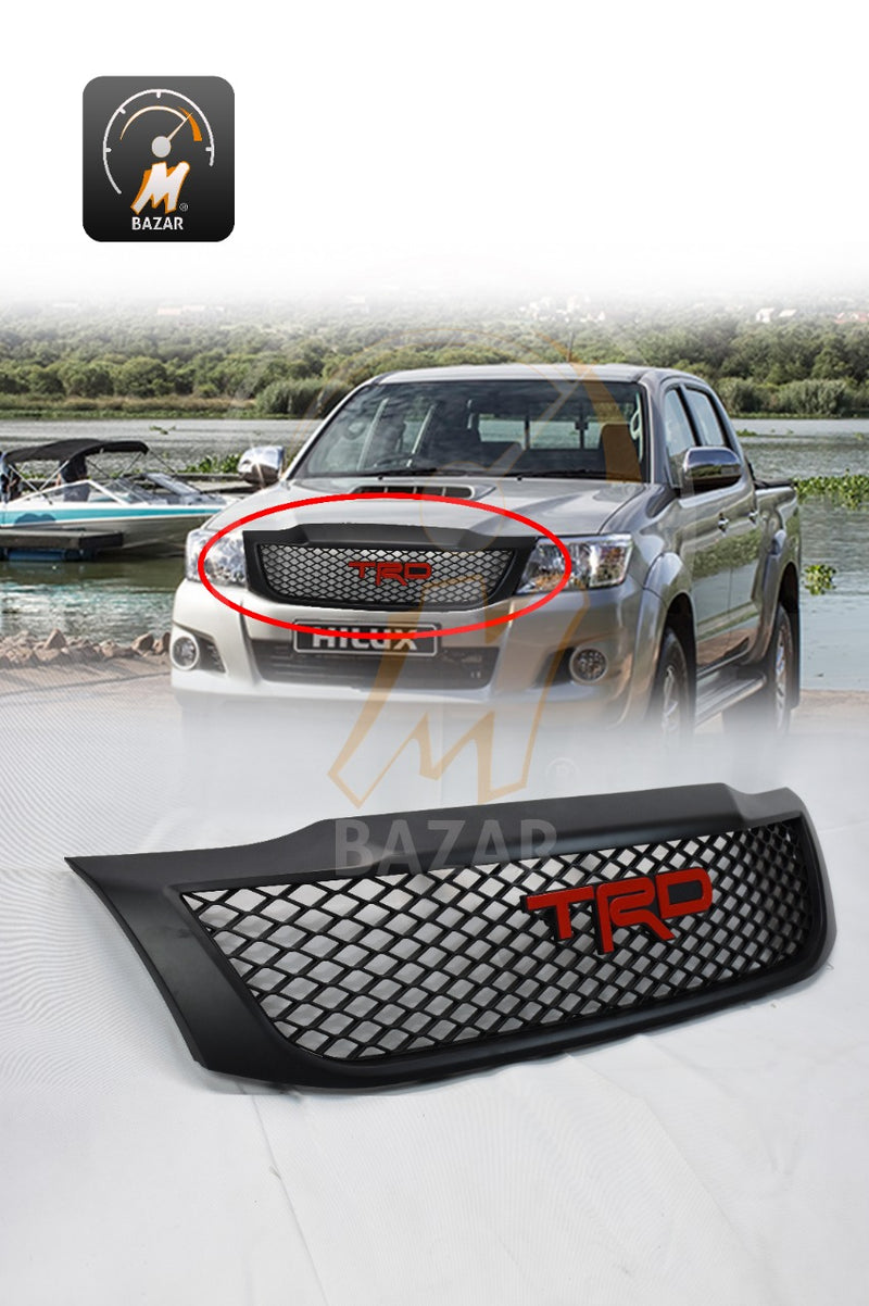 Black ABS Plastic Front Grill Toyota Hilux, Vehicle Model: 2022 at