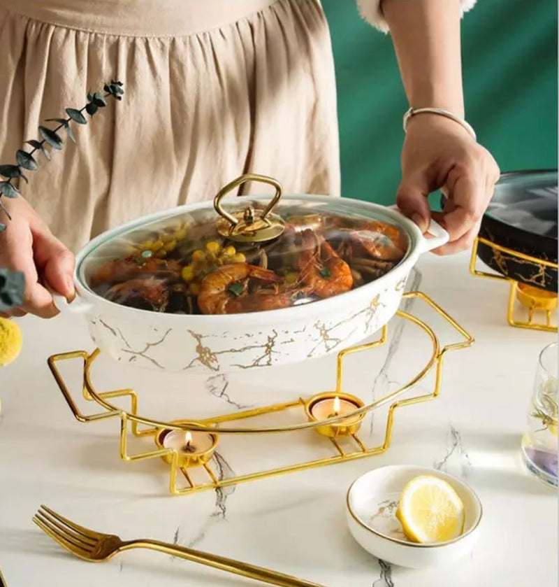 Luxury Ceramic Oval Shape Buffet