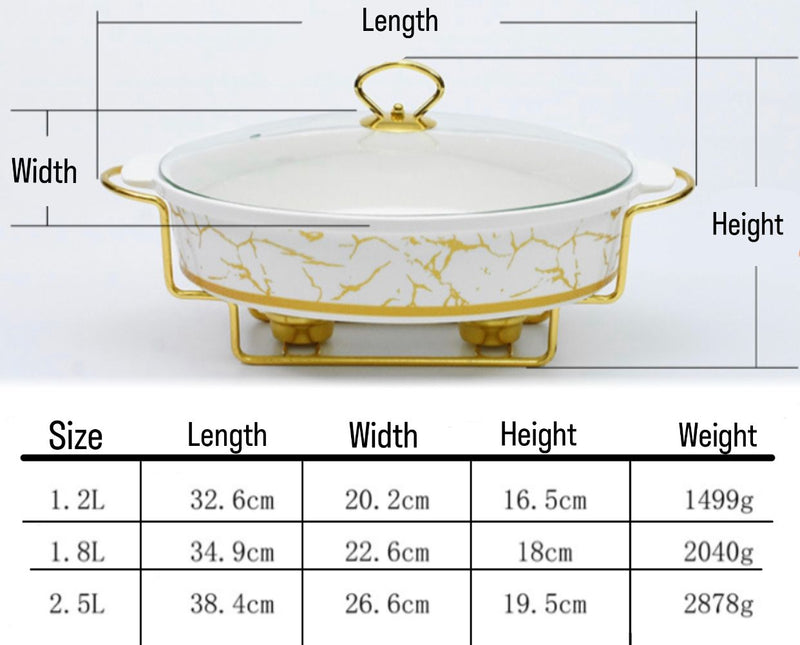 Luxury Ceramic Oval Shape Buffet