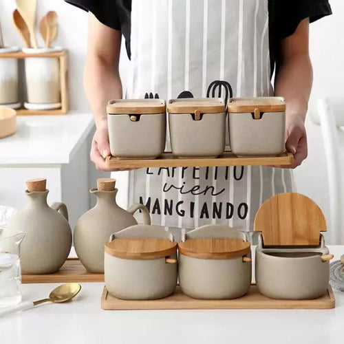 Ceramic Seasoning Jar Set