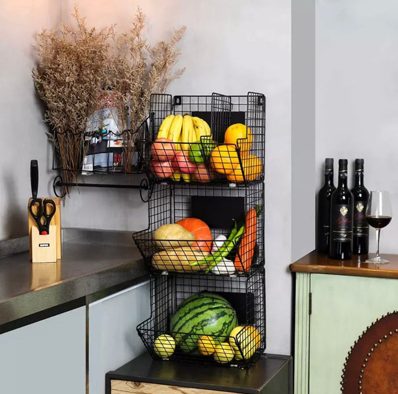 3-Tiered Wall Mounted Basket