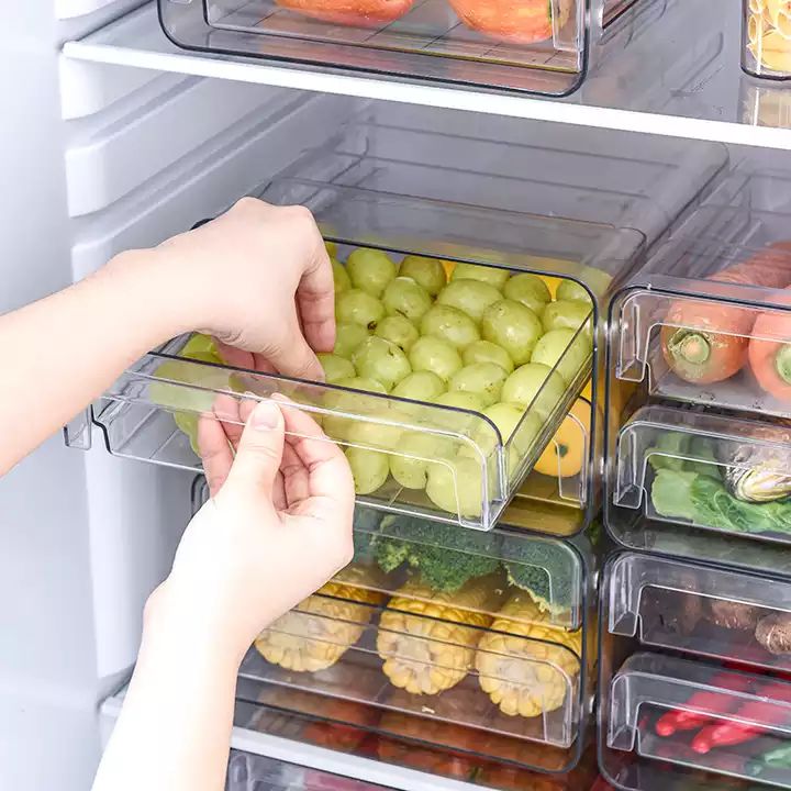 منظم درج الثلاجة لتخزين الطعام