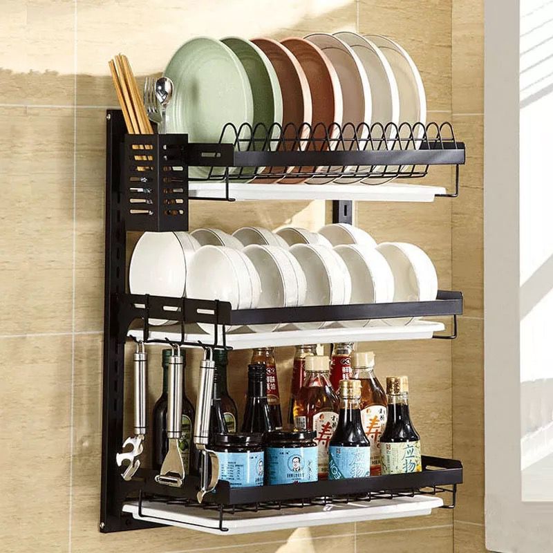 3 Tiered Wall Mounted Plate Rack