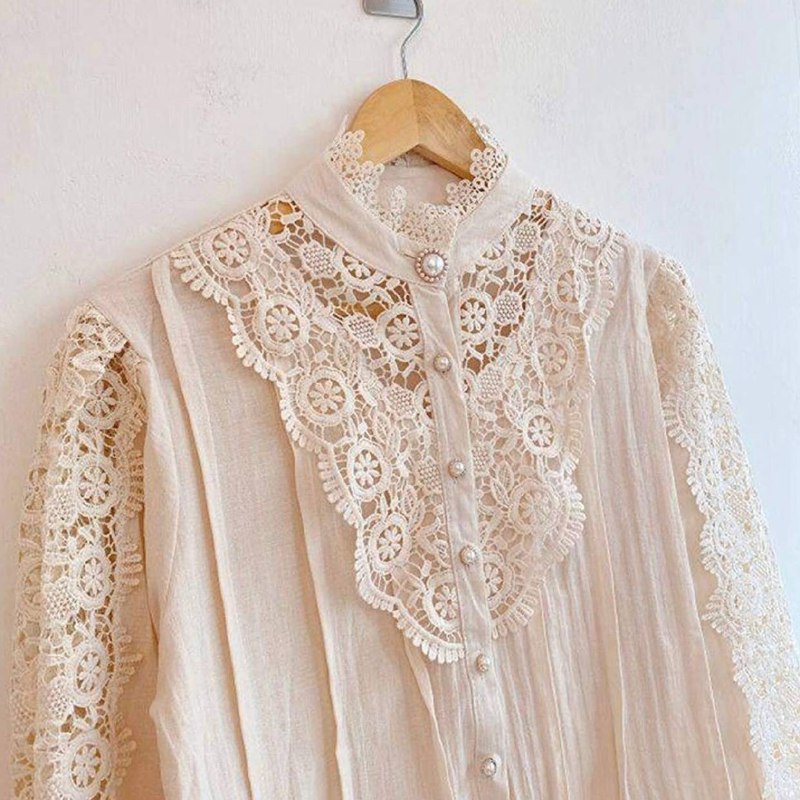 Casual Women’s Elegant Lace Trim Shirts