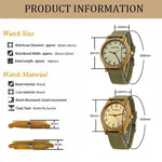 ساعة يد كلاسيكية مصنوعة يدويًا من الخشب